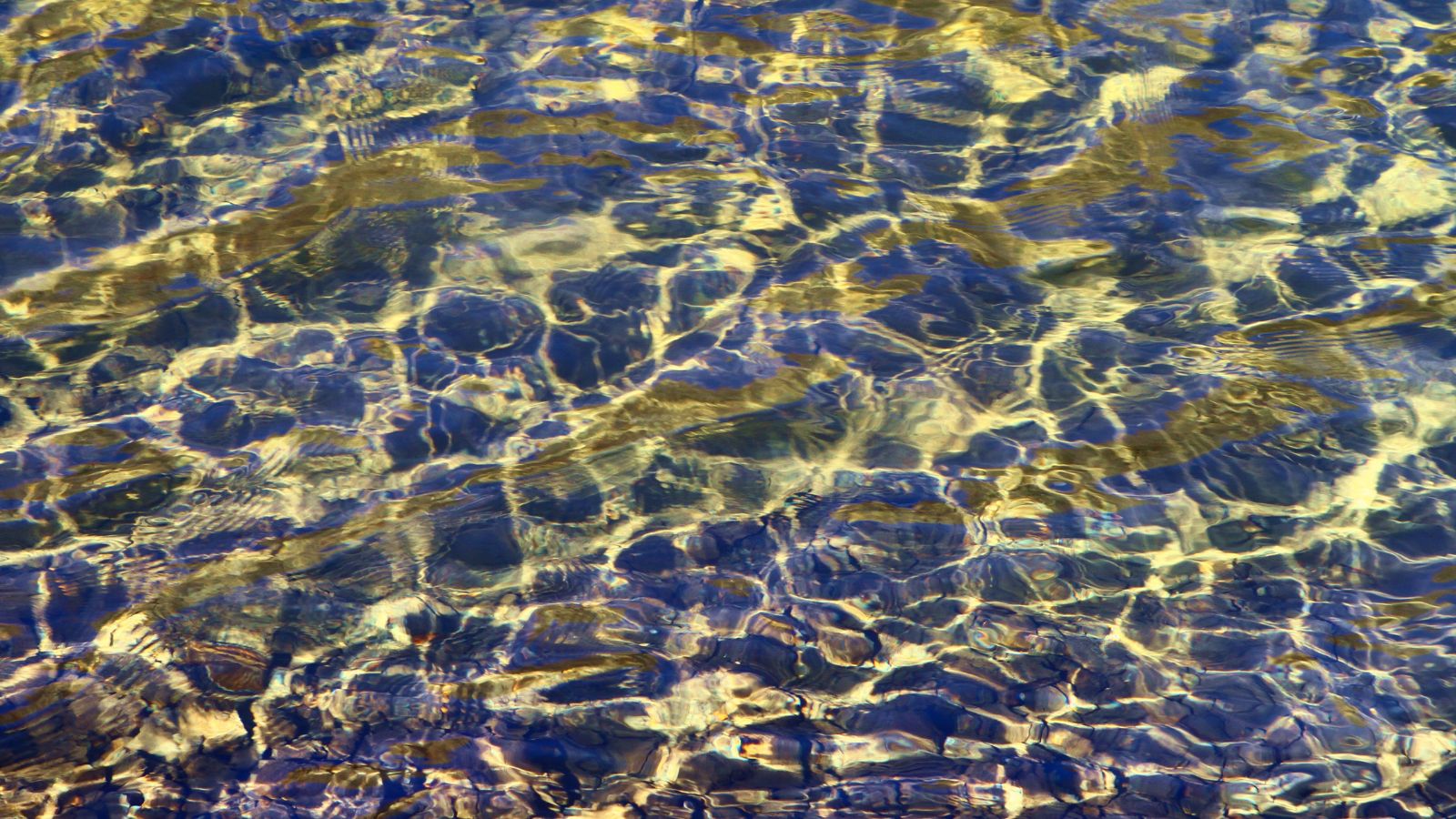 The ripples of water in a river