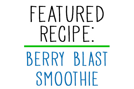 A graphic that says Berry Blast Smoothie
