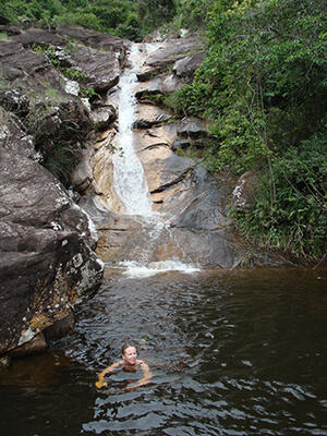 Swimming in paradise