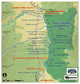 Rafting Colorado Browns Canyon Map