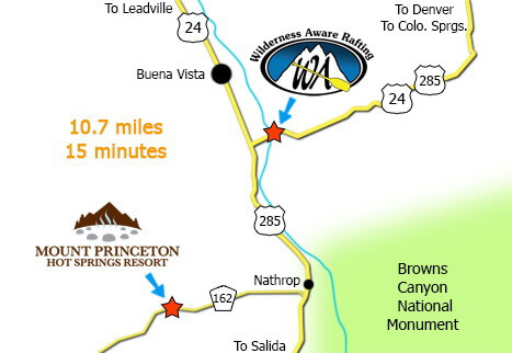 Mt. Princeton to Wilderness Aware map