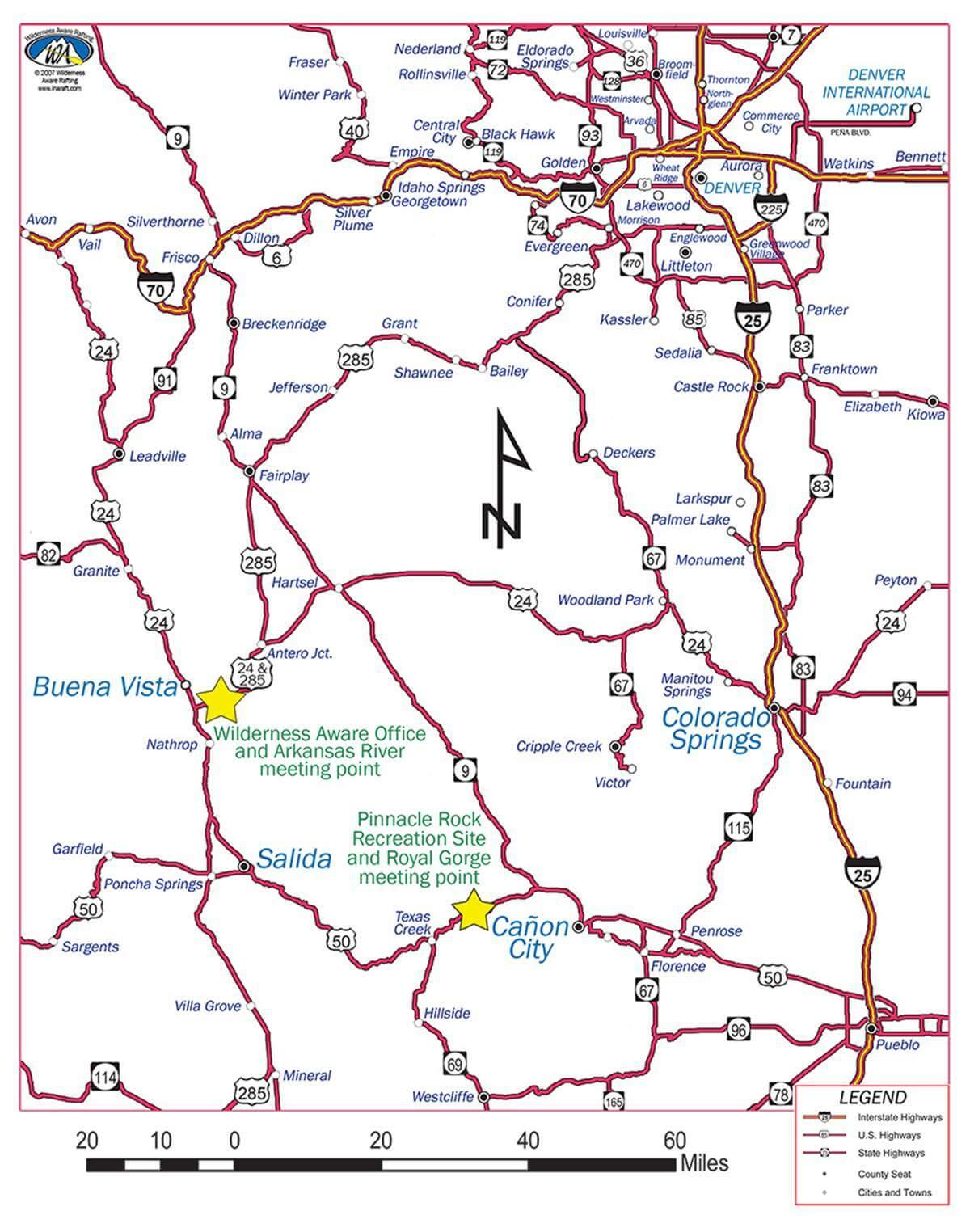 Arkansas River Road Map