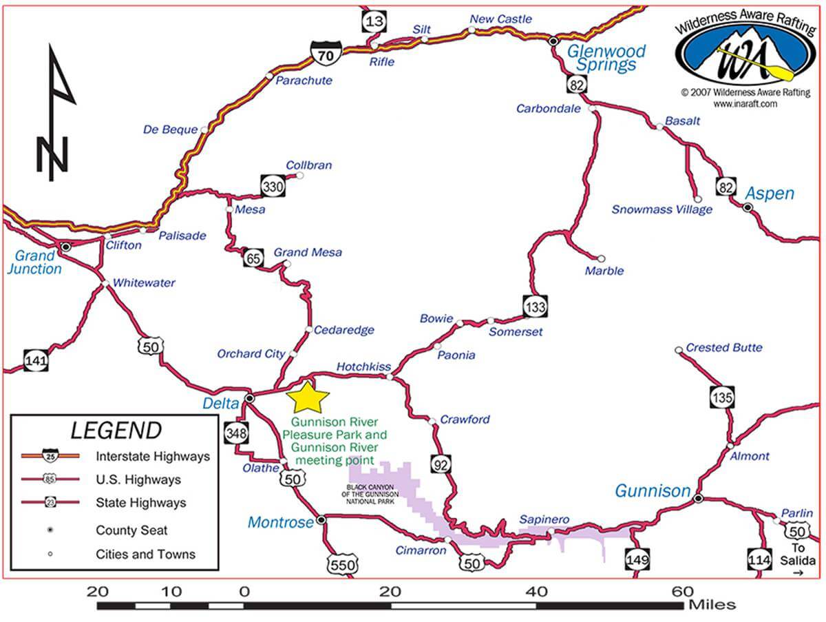Gunnison River Meeting Point map