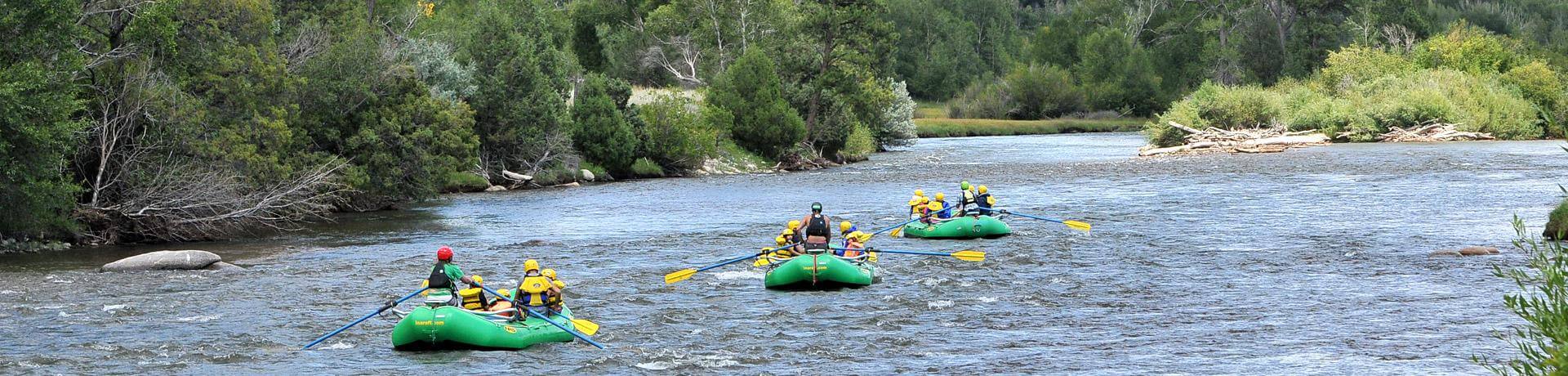 family rafting on the arkansas river