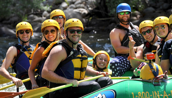 Family in a raft