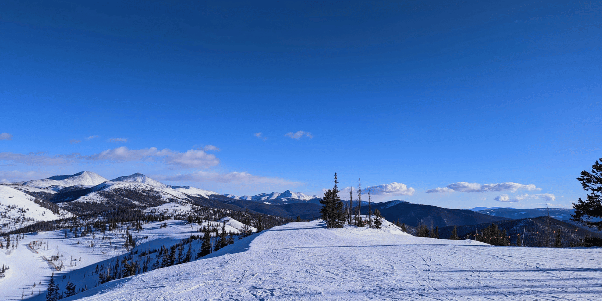 Top of ski ridge at monarch mountain resort.