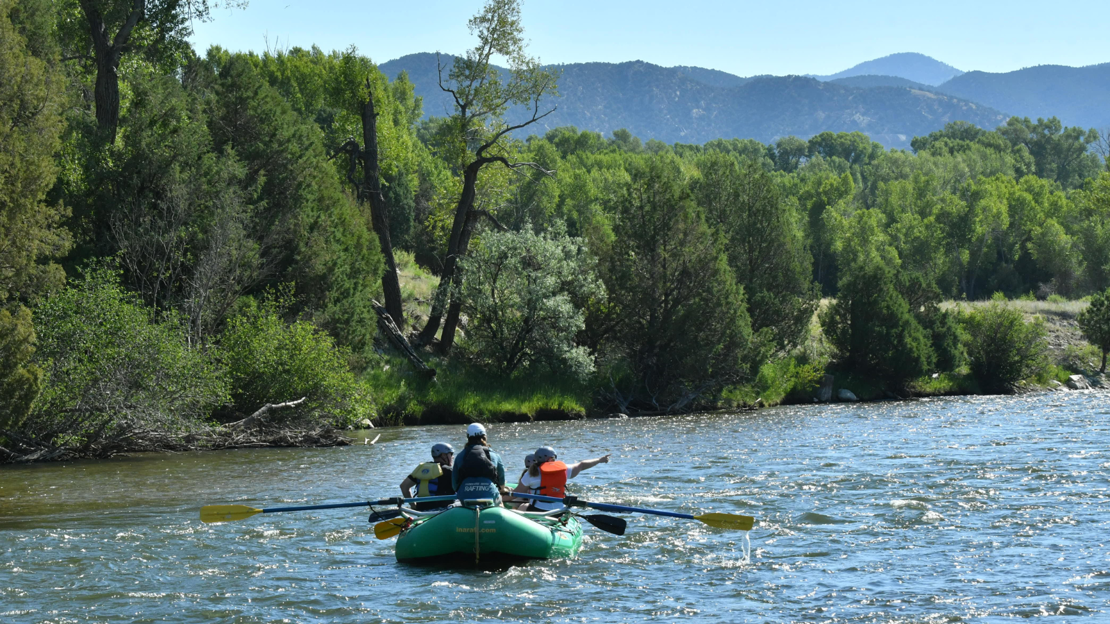 rafting a scenic river in colorado